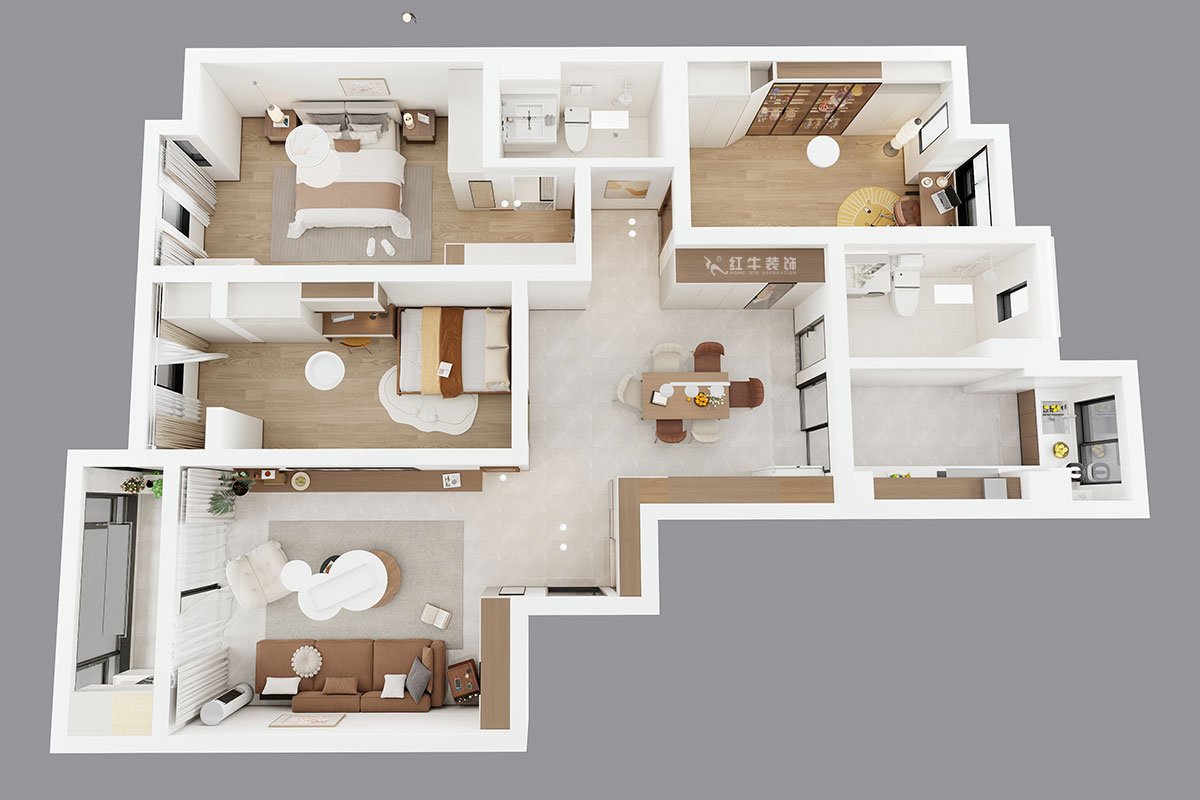 刘萍萍｜凯悦·天琴花园7-2-1304-153㎡-现代简约风格｜3室2厅2卫｜老房装修｜定制家｜全包17